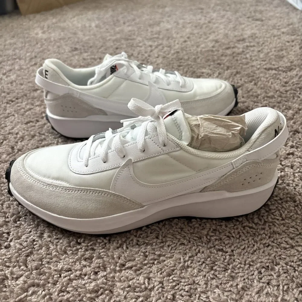 Nike Waffle Debut White Grey Comfy Casual Shoe DH9523-100 Women's Size 12 New